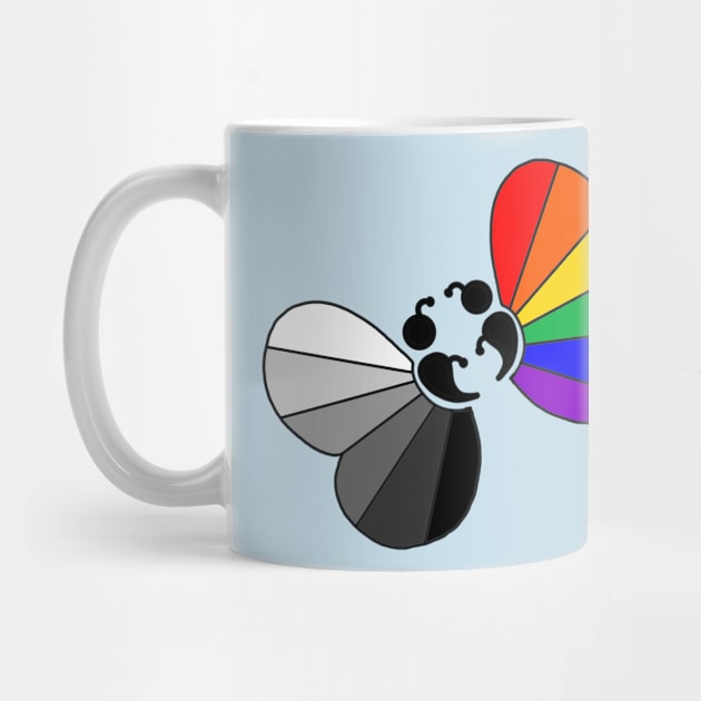 Gray Scale Rainbow Semicolon Butterflies by birdiestreasuretrove